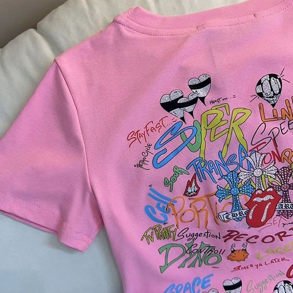 ☆超人気☆クロムハーツ グラフィックプリント Tシャツ 偽物 Kux07136